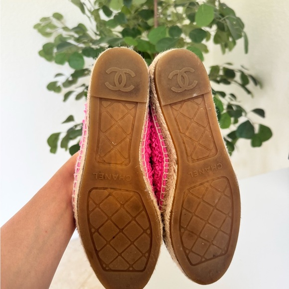 Chanel Pink and Black Women's Espadrilles - Picture 3 of 4